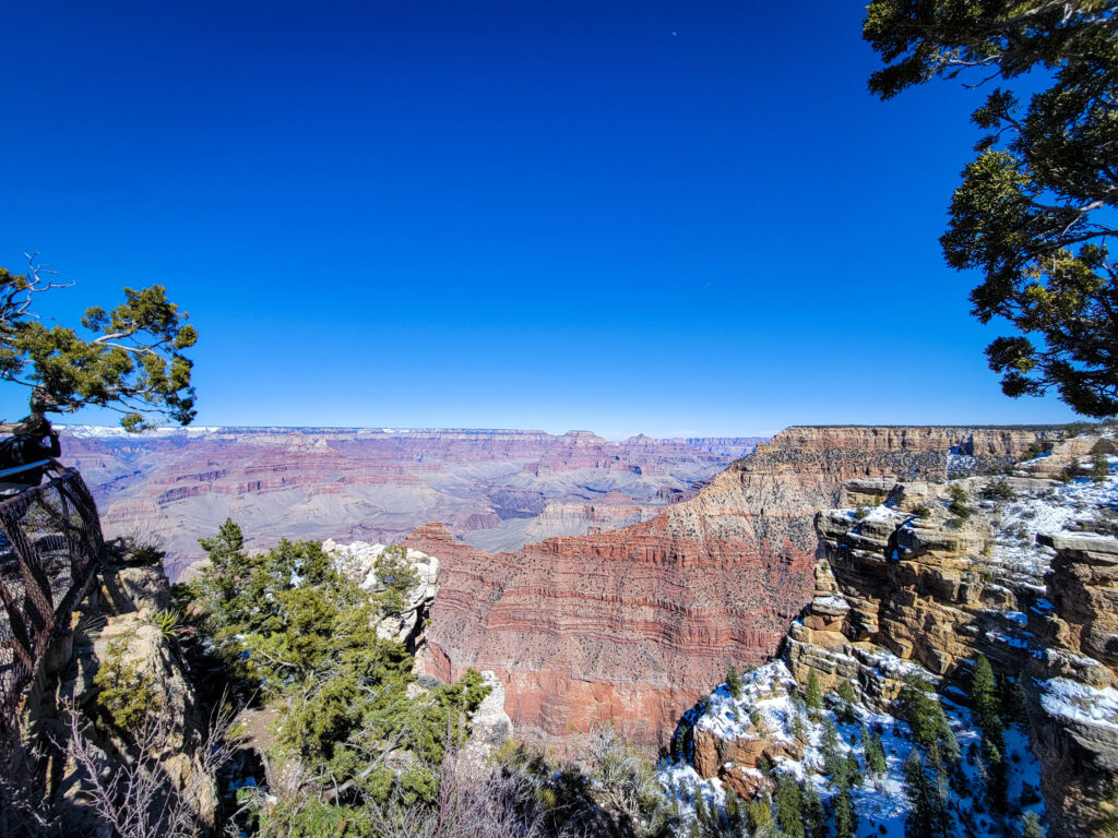 The first Grand Canyon view. 