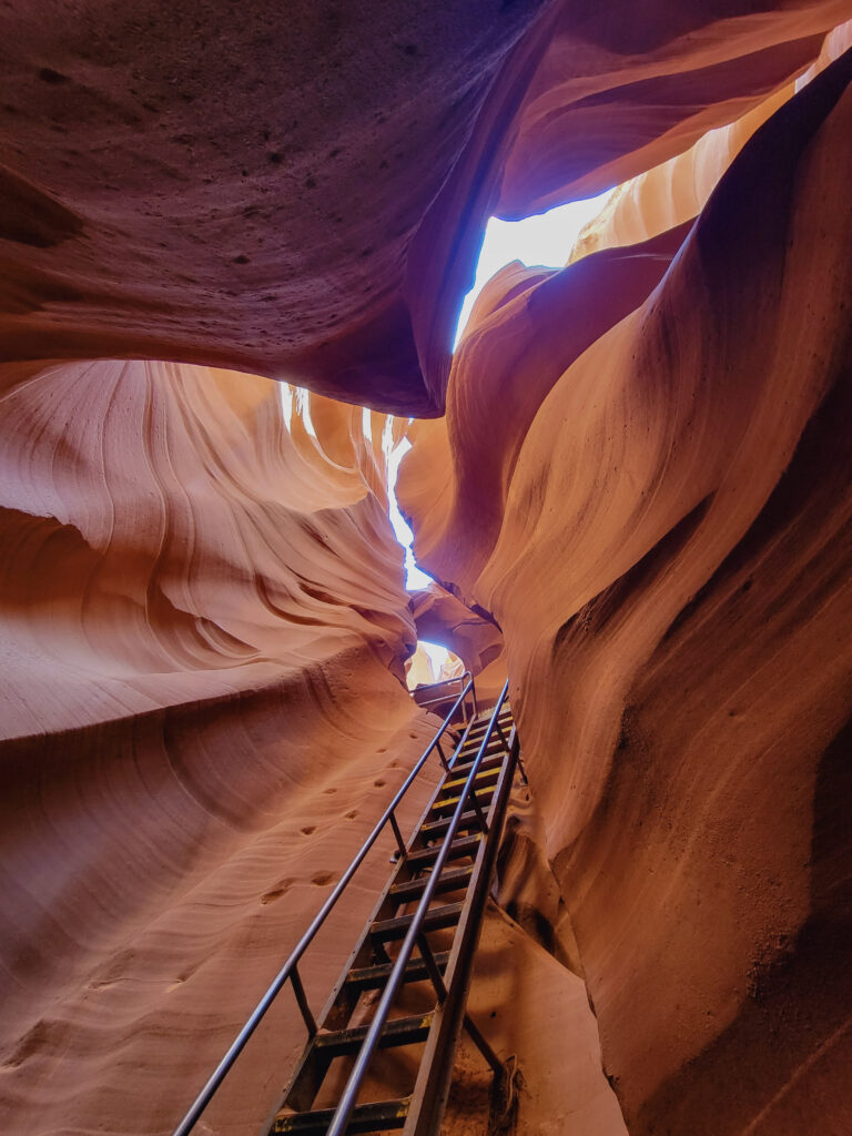 The ladder into Antelope Canyon.