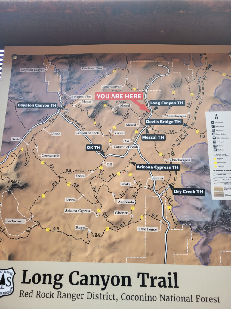 Long Canyon Trail map. 