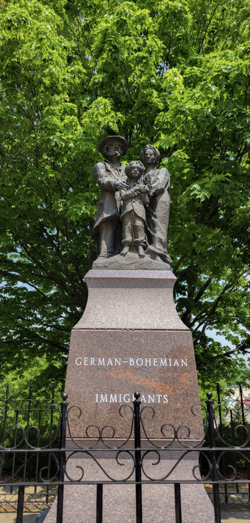 German-Bohemian Immigrant monument.